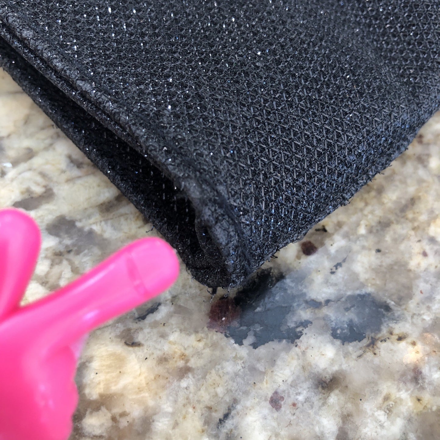 Victoria’s Secret Large Tote Bag Black Silver Heart Logo Handles Shimmery CN