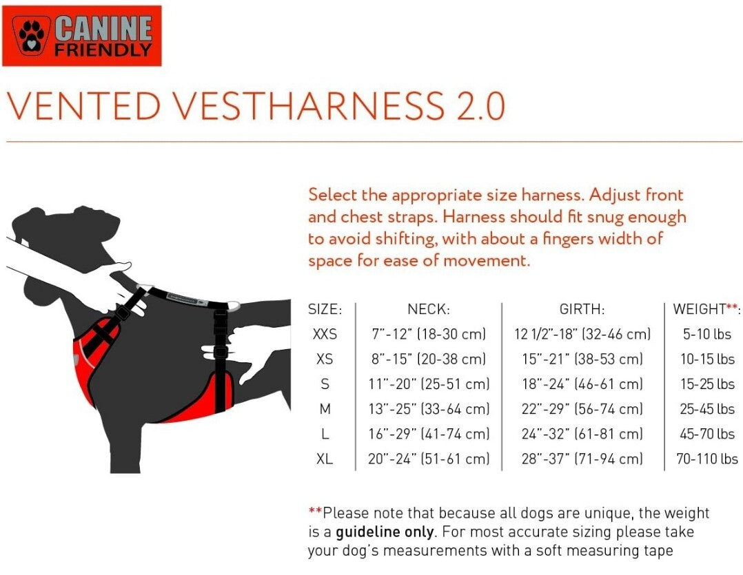 LARGE Canine Equipment No-Pull DOG HARNESS Med. ~ Made in Canada ~ Black/Red