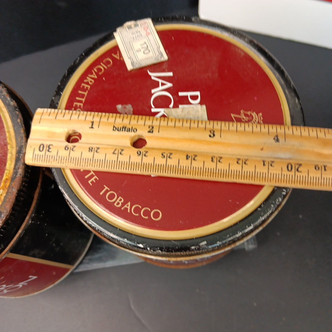 Rare Peter Jackson Tobacco Containers Canada Bilingual Fair Condition 2pcs