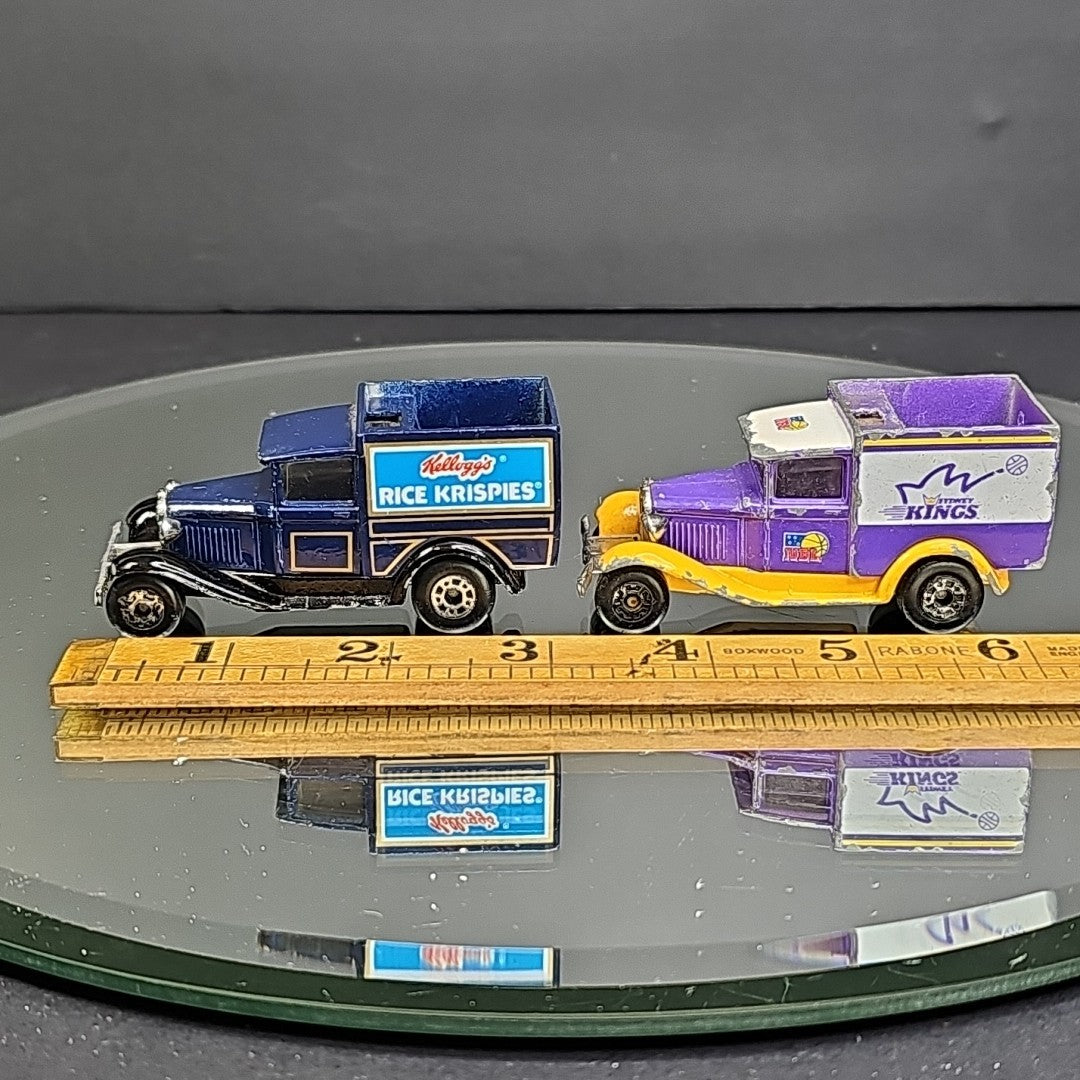 Vintage Matchbox Delivery Trucks 2pcs Sydney Kings Kelloggs Rice Krispies
