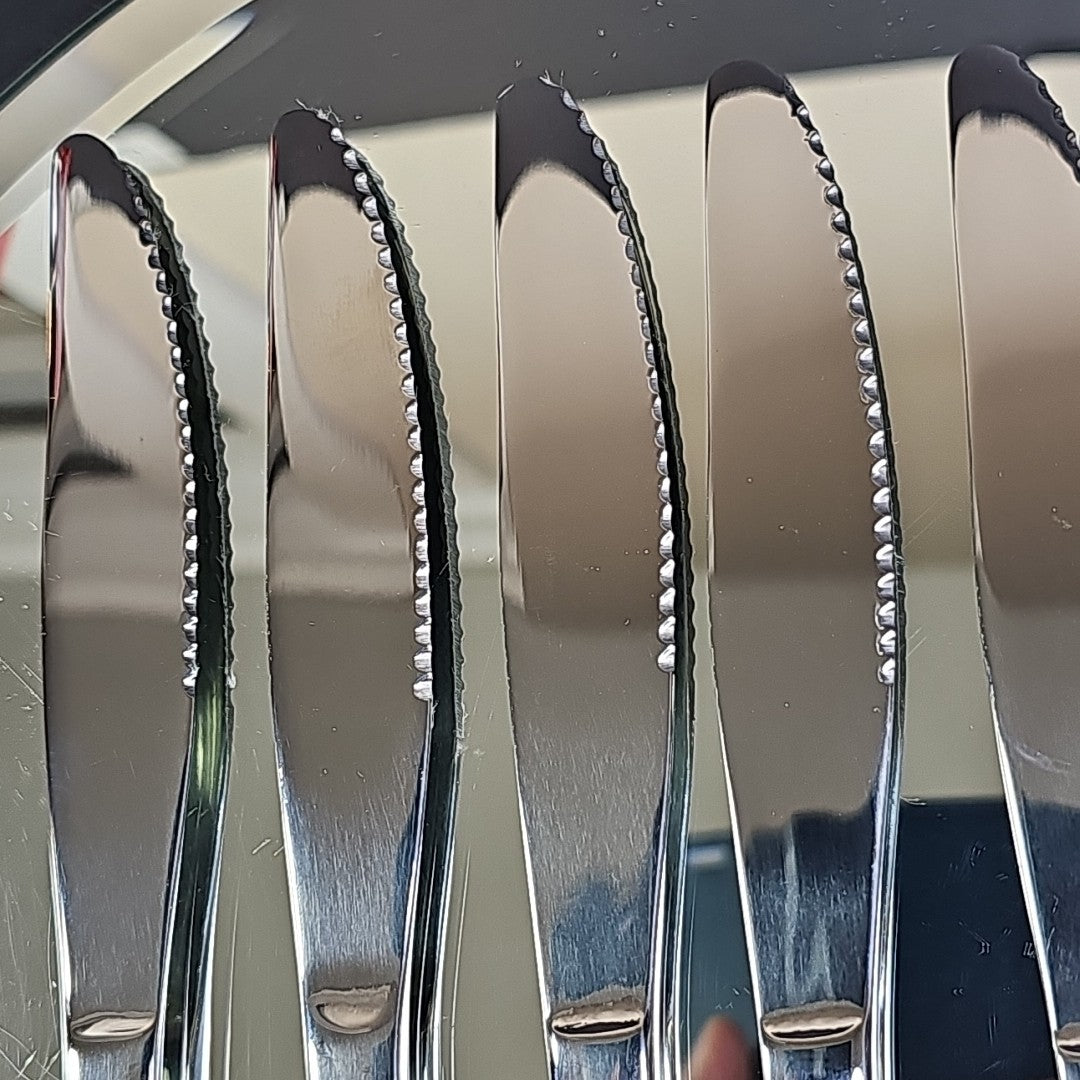 6pcs Browne Stainless Steel WIN2 Unknown Pattern Dinner Knife Set Of 6