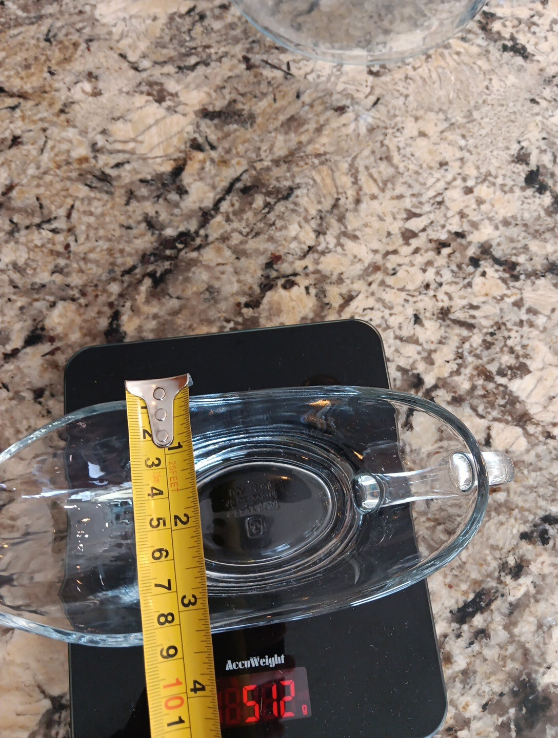 Anchor Hocking Clear Glass Gravy Boat With Handle 10 oz Made In USA #1028