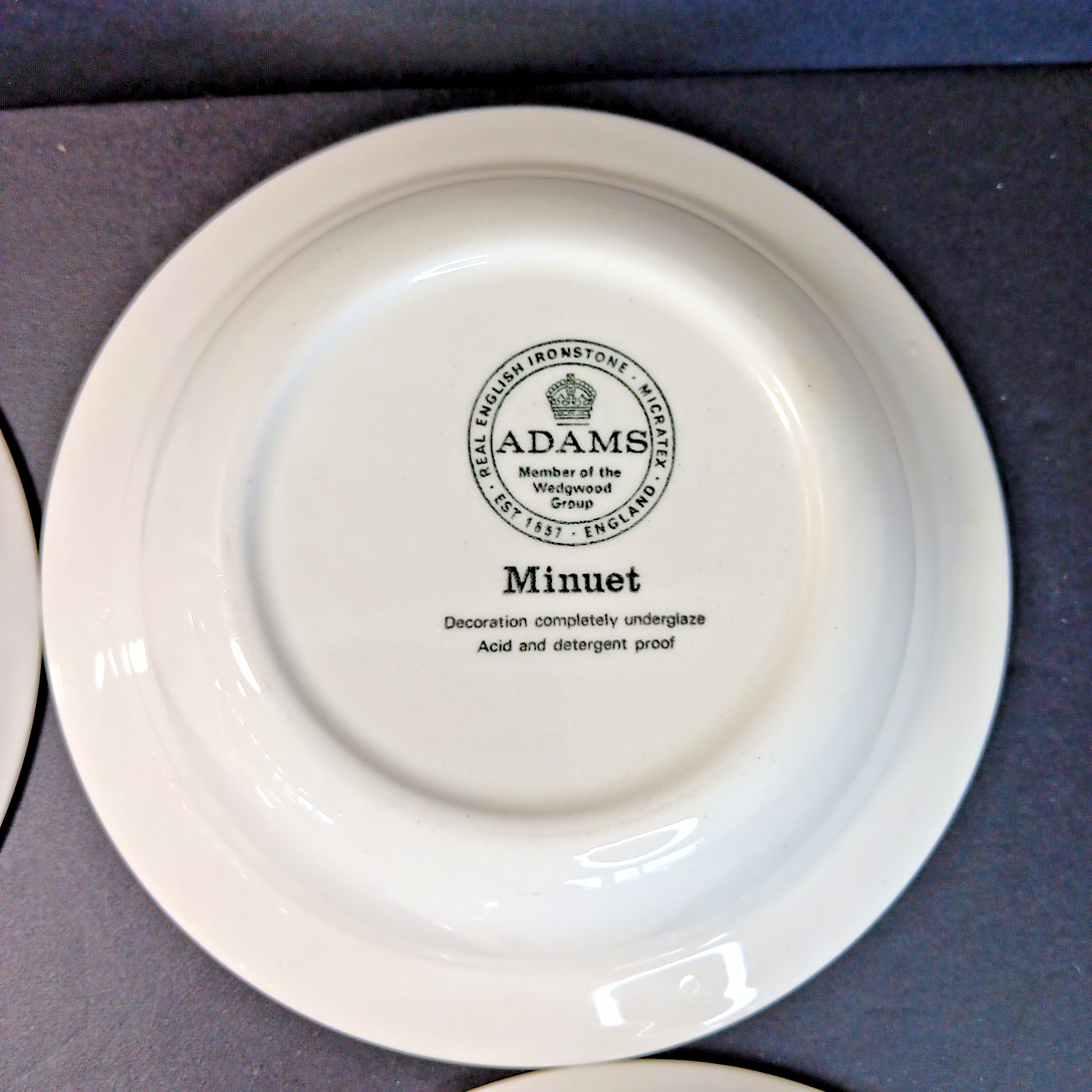 5 X Minuet Real English Ironstone Micratex Adams & Sons Wedgwood 5.25in Bowls UK