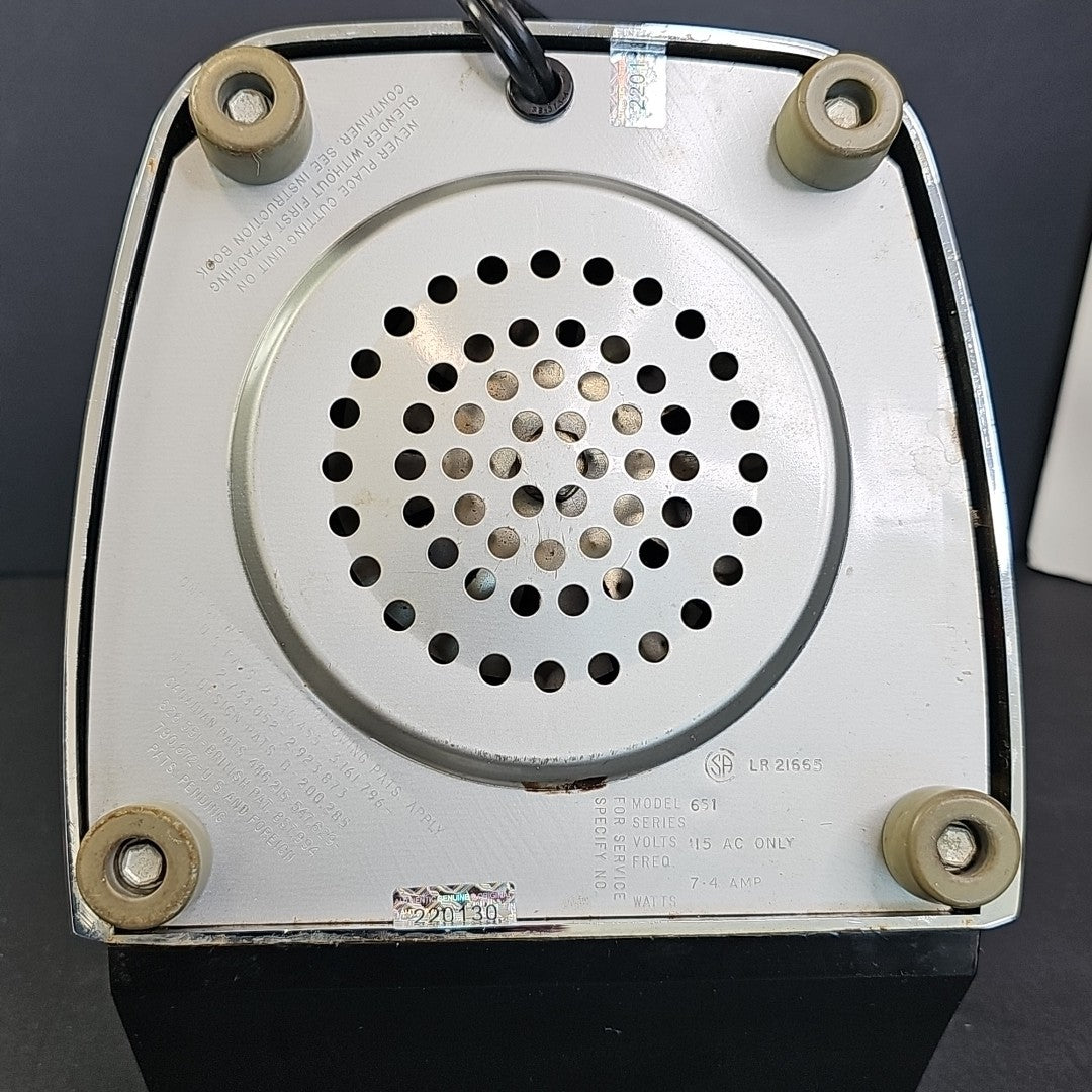 Vintage 1960s Osterizer Model 651 Pulse Matic Multi Speed Blender Chrome USA