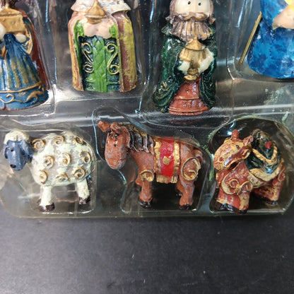 Village Nativity Set 11 Pieces Mini Set Christmas Decor CN