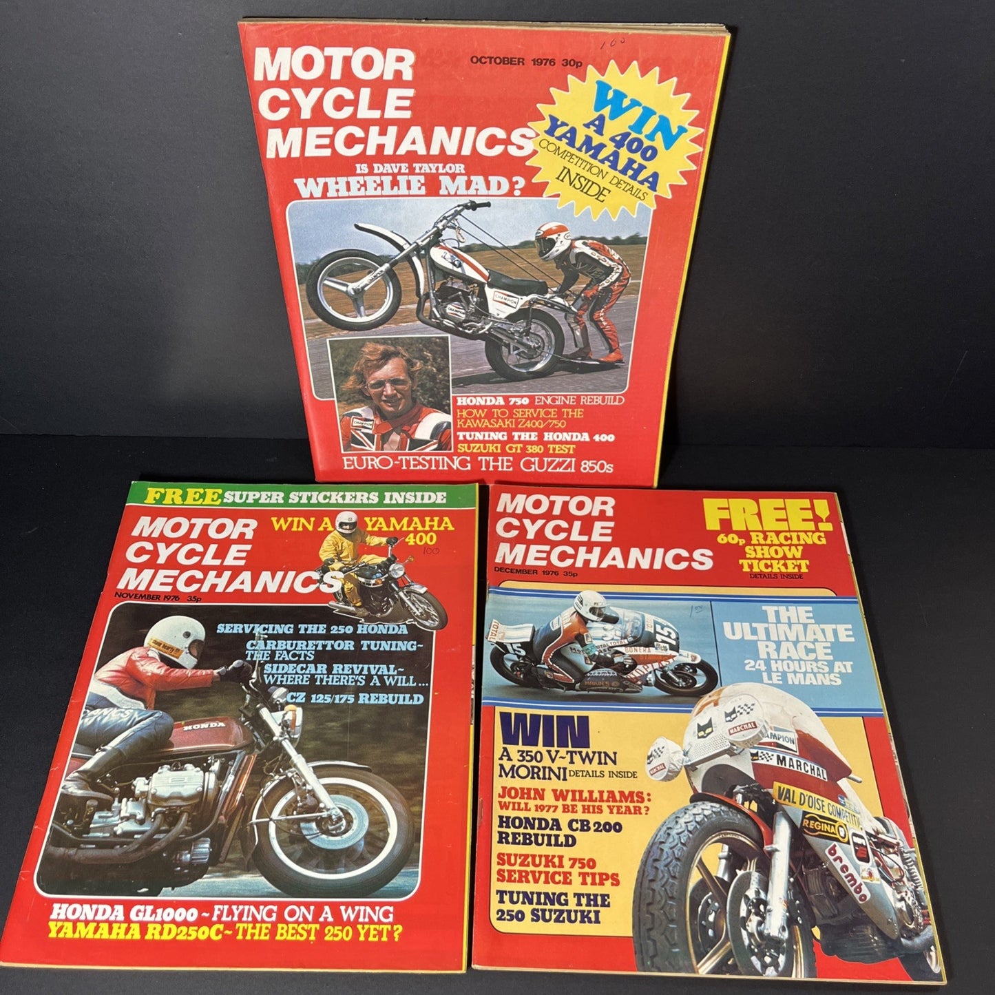 Vtg. 9x Motor Cycle Mechanic Magazines 1973 - 1976 Bikes Printed In England