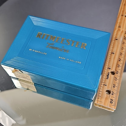 Ritmeester Tunica Container Box Blue 50 Cigarillos Holland Read Vintage