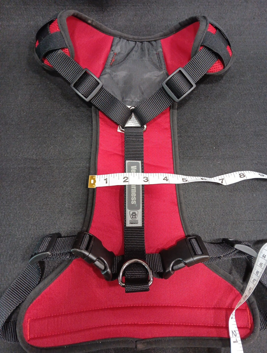 LARGE Canine Equipment No-Pull DOG HARNESS Med. ~ Made in Canada ~ Black/Red