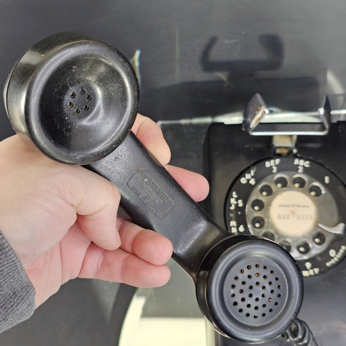Northern Electric Rotary 1961 Wall Telephone #554 With Cord, Untested, Canada