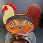 HAWAIIAN MAGIC BASKET  WOODEN ROOSTER  (BREAD BASKET) FARMHOUSE CHIC