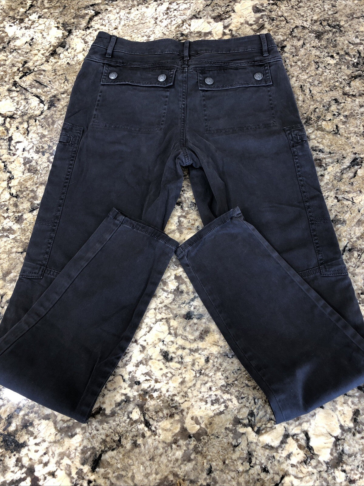 Size 2 X 31.5 PrAna Womens Cargo Pants Tapered Leg Black Low - Mid Rise CN