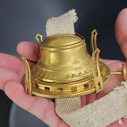 Queen Anne No. 2 Oil Lamp Replacement Burner Part With Wick