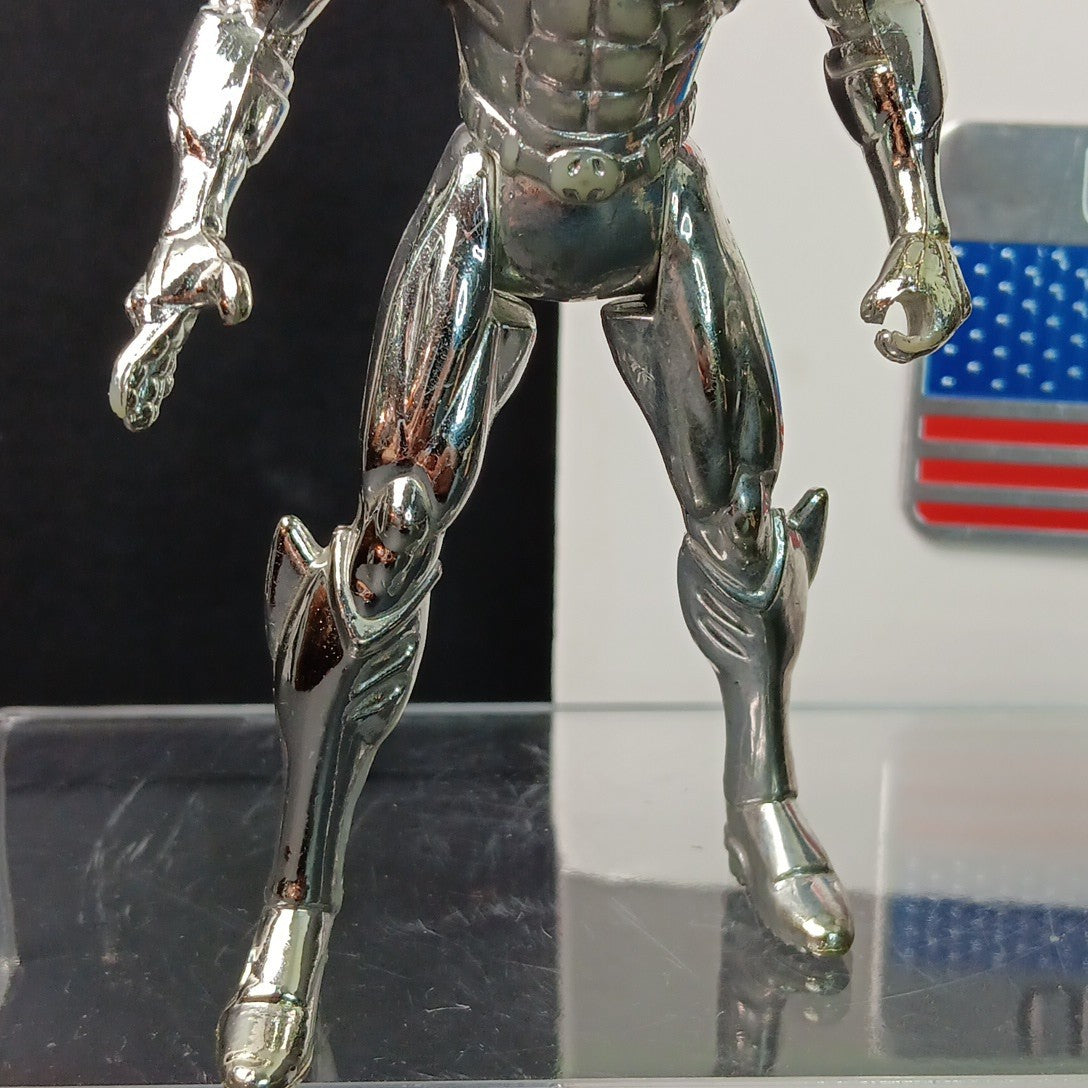 Batman Silver Metallic Suit DC Comics Vintage 1996 5" Figure