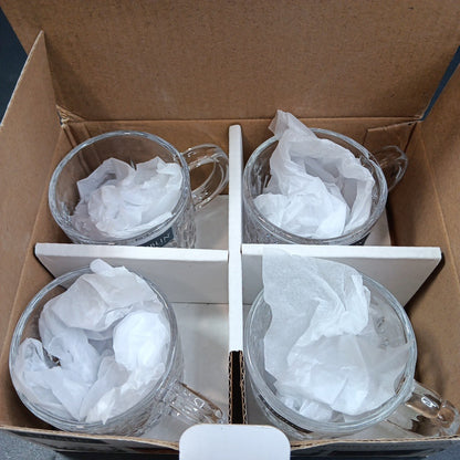 Set Of 4 Crystal Godinger Dublin Espresso Cups Shannon Glasses Mugs CN