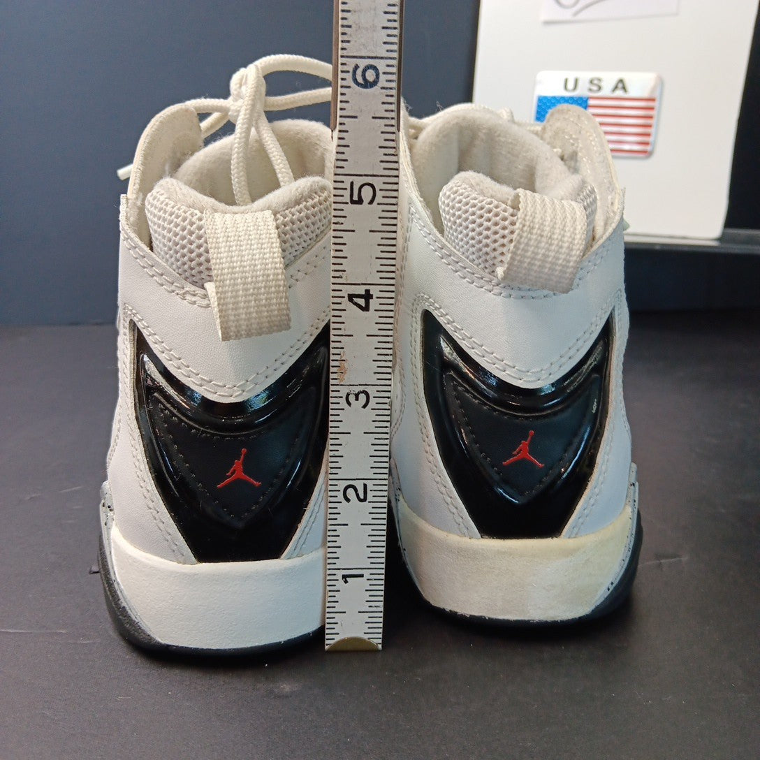 Nike Boys Air Jordan True Flight 343795-121 White Black Basketball Sneakers  7Y