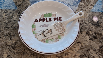 Festival Ironstone Apple Pie Korea & Georgian China 22K Gold Pie Server Canada
