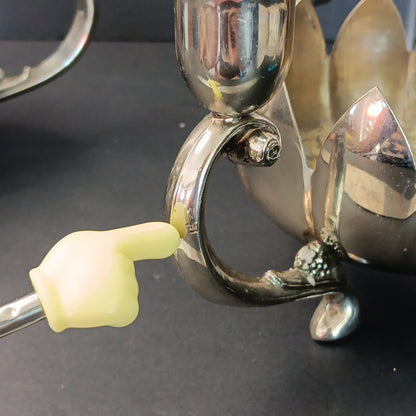 Pair Of Silver Plated Candelabras Lotus Flower Candle Holders. Read. No Candles