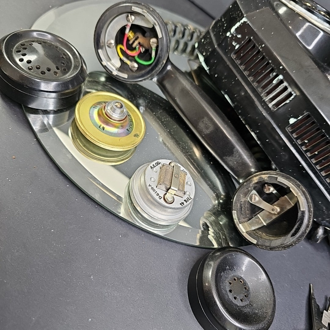 Vintage Black Automatic Electric AE50 Rotary Wall Telephone Needs Cleaning