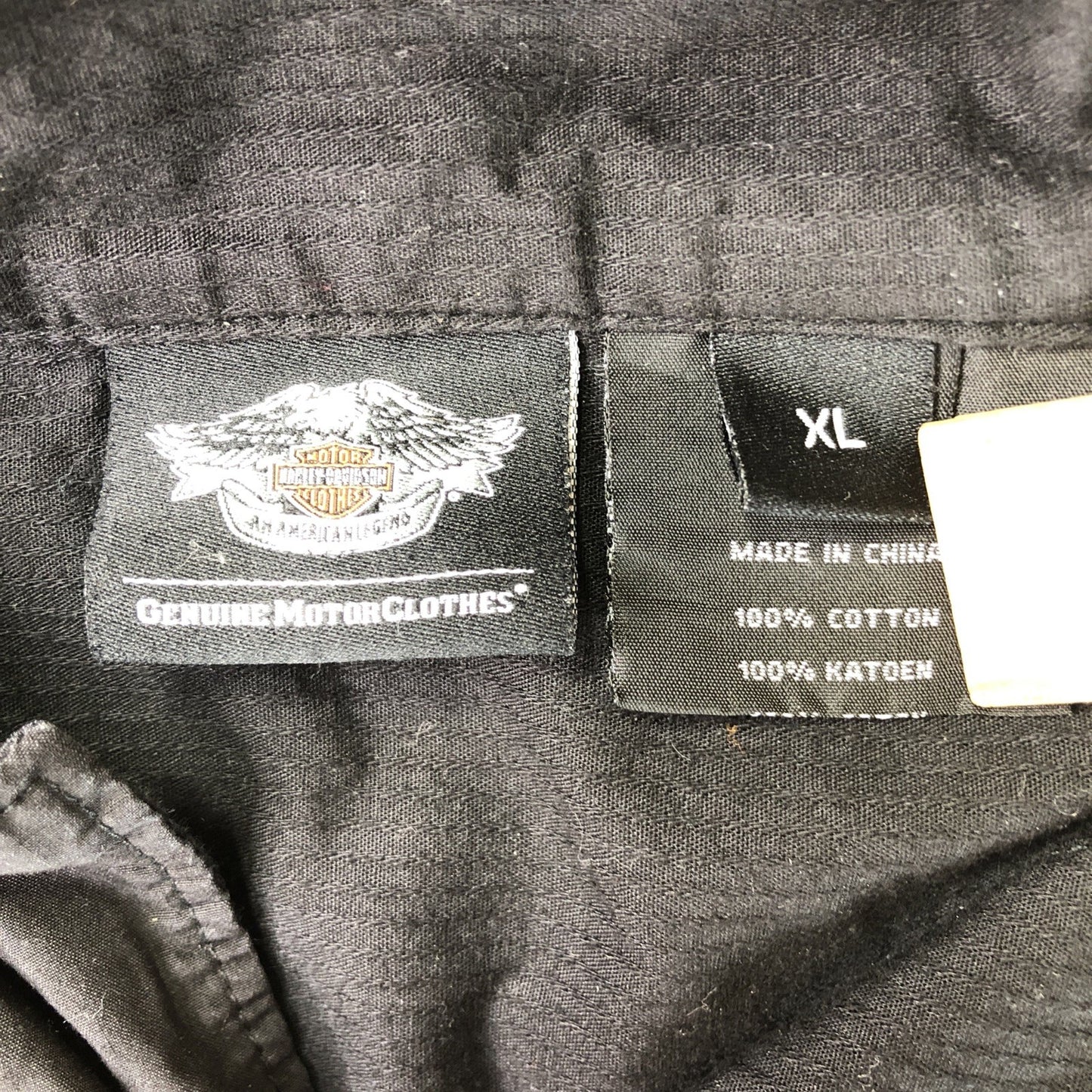 Size XL Harley-Davidson Men’s Button Down Short Sleeve Collared Shirt Logo CN