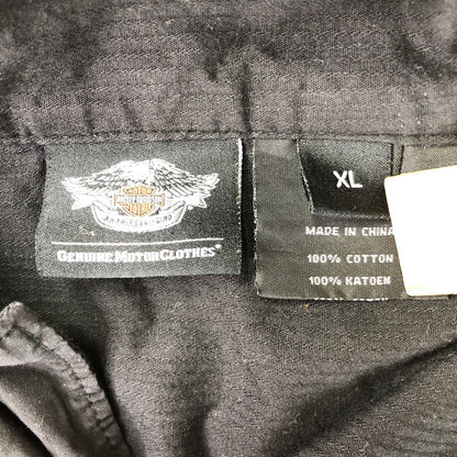 Size XL Harley-Davidson Men’s Button Down Short Sleeve Collared Shirt Logo CN