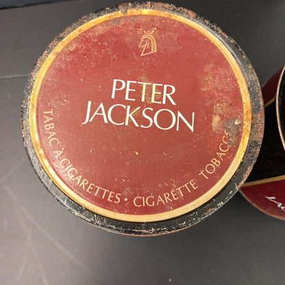Rare Peter Jackson Tobacco Containers Canada Bilingual Fair Condition 2pcs