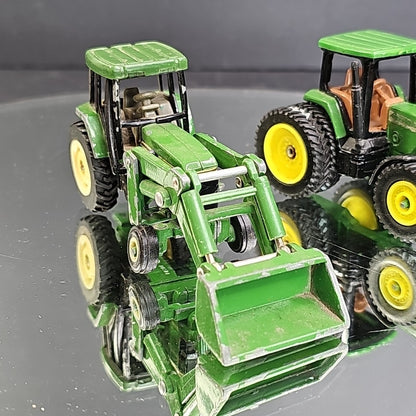 Ertl Joh Deere Diecast Tractor Pair Front End Loader Articulation 1:64 Read