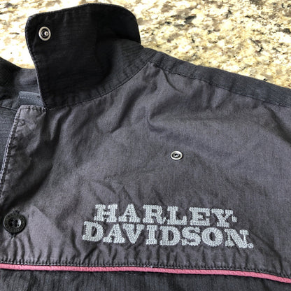 Size XL Harley-Davidson Men’s Button Down Short Sleeve Collared Shirt Logo CN