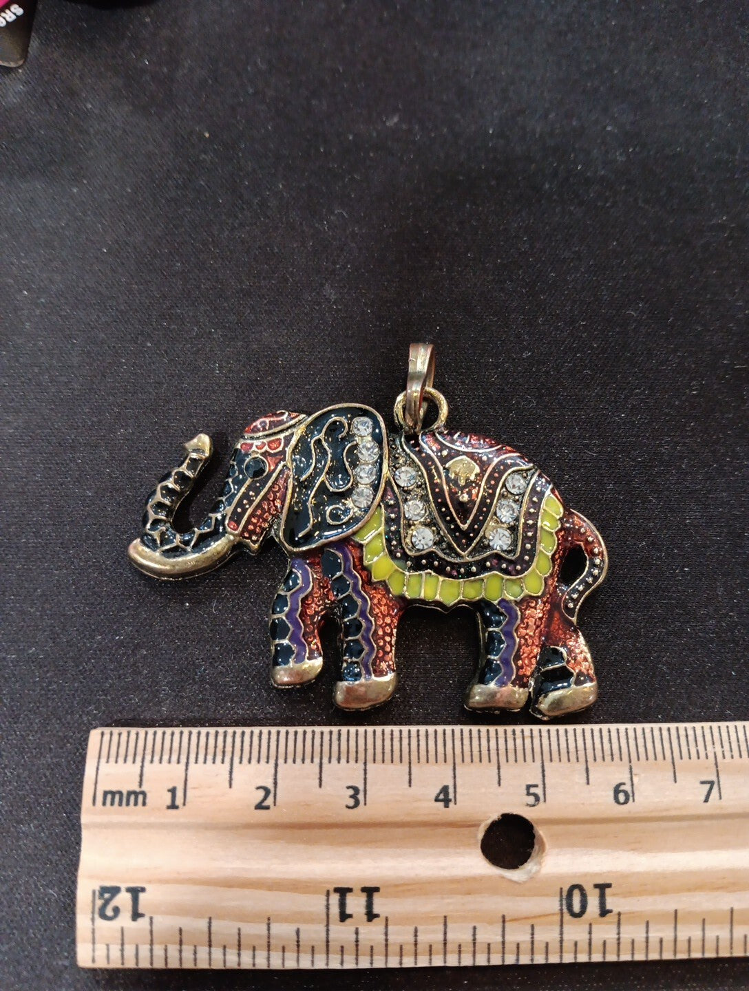Large Elephant Necklace Pendant With Intricate Detail Beautiful!
