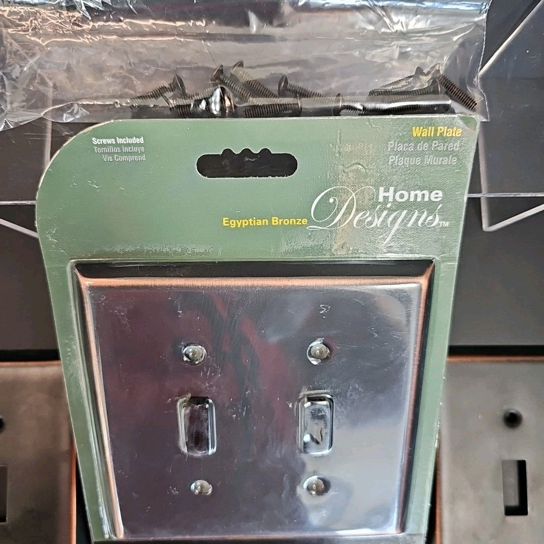 Stanley S835-611 Wall Plate Egyptian Bronze 4Pcs Dual Light Switch Cover CN USED