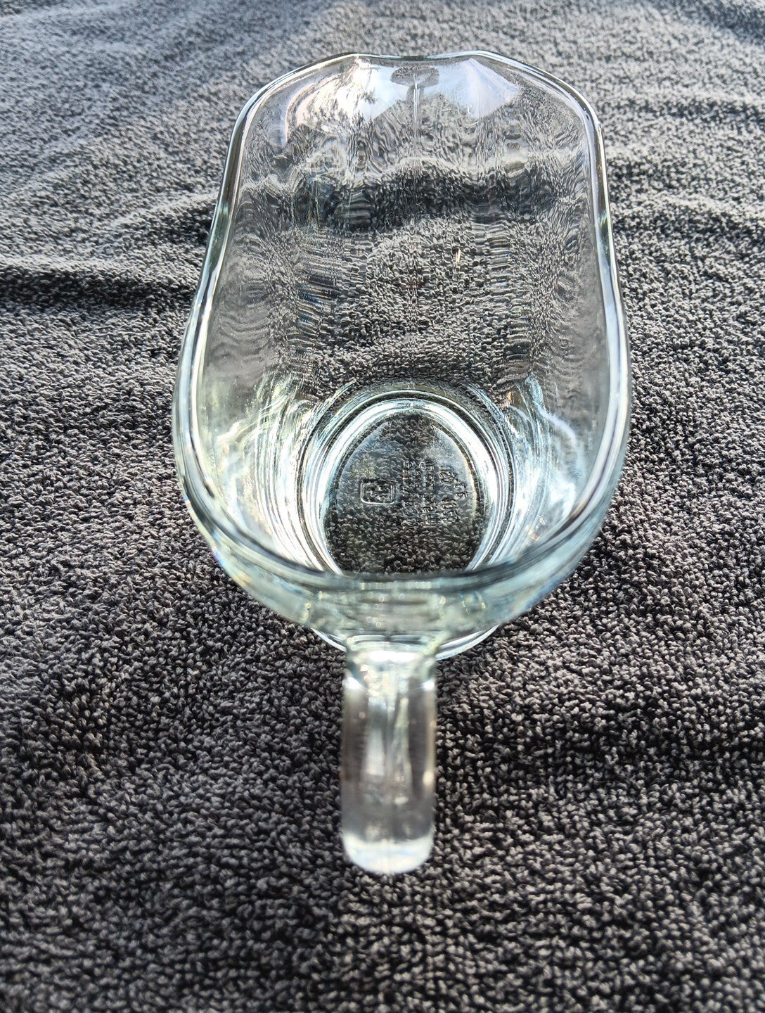 Anchor Hocking Clear Glass Gravy Boat With Handle 10 oz Made In USA #1028