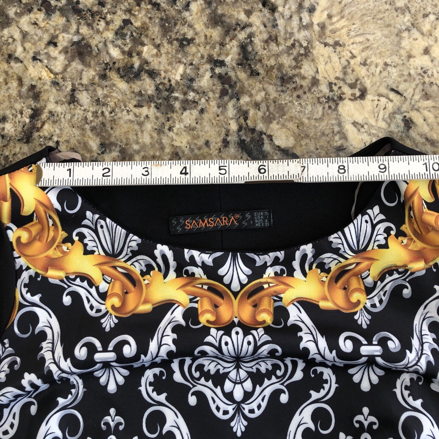 Size 8 Samsara Womens Dress Black And White Stretchy Casual Formal TR