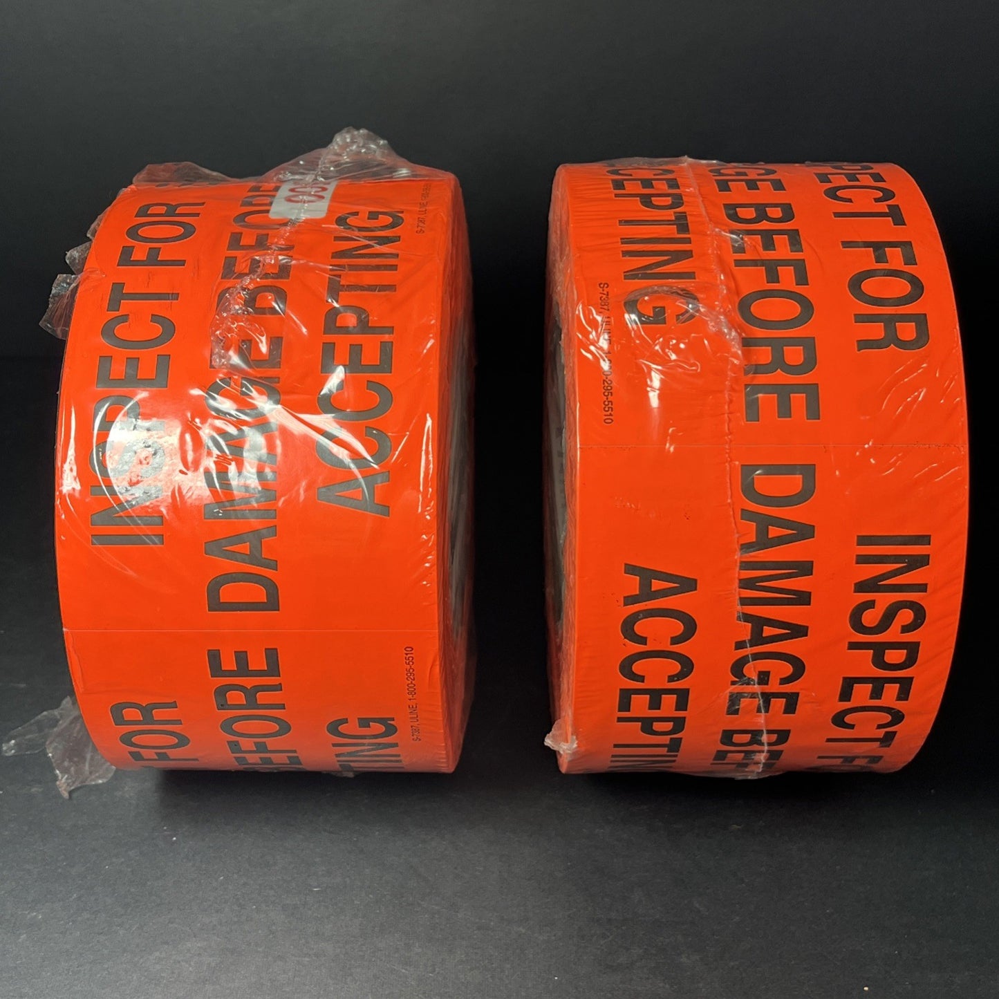 X2 Inspect For Damages Before Accepting Sticker ULINE S-7387 500 Roll 3x5" USA