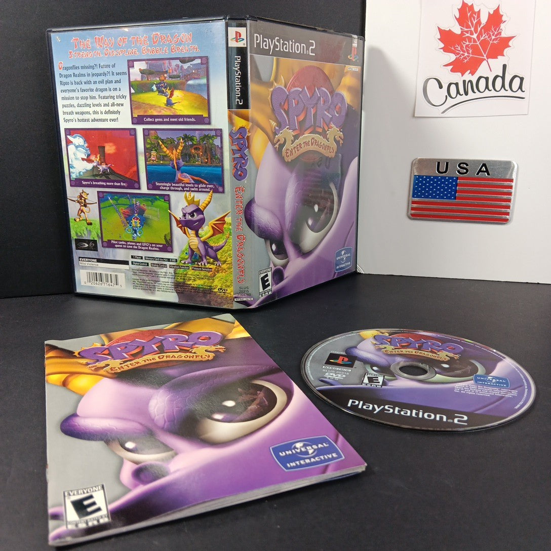 TESTED Spyro Enter the Dragonfly (PlayStation 2 2002)PS2 Case, CD, Manual USA