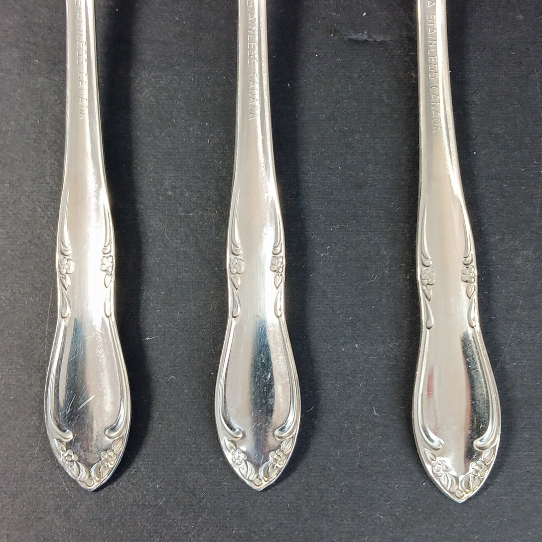Set Of 3 Oneida Stainless Canada Forks