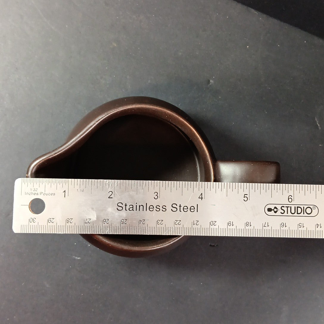 KILN CRAFT Creamer Or Gravy Boat Dark Brown Made in England 6in X 3.5in