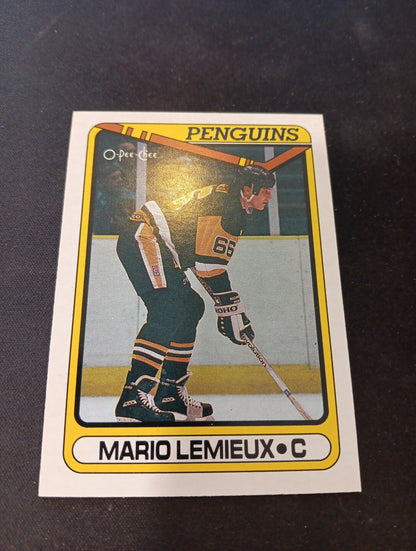 Mario Lemieux 1990-91 O Pee Chee 🟡⚫🟡 #175 Pittsburgh Penguins