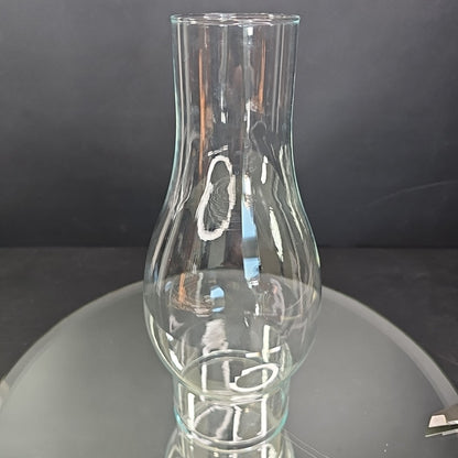 2.9" X 8.75" Clear Glass Hurricane Oil Chimney For #2 3 Inch Burner Very Good