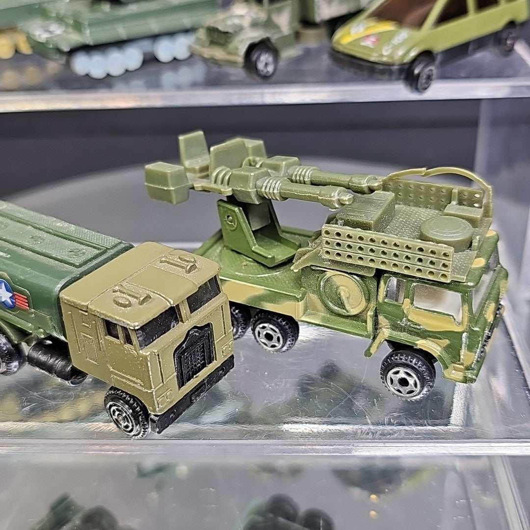 Military Trucks Cars Tanks 7pcs Toy Cars Vintage Camouflage Well Used Condition
