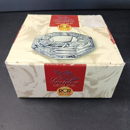 Vintage Royal Crystal Rock RCR 24% Lead Crystal Hexagonal Bowl Made In Italy