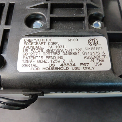 Chef's Choice Model 130 3-Stage Electric Knife Sharpener W/Serrated Stage 3 USA