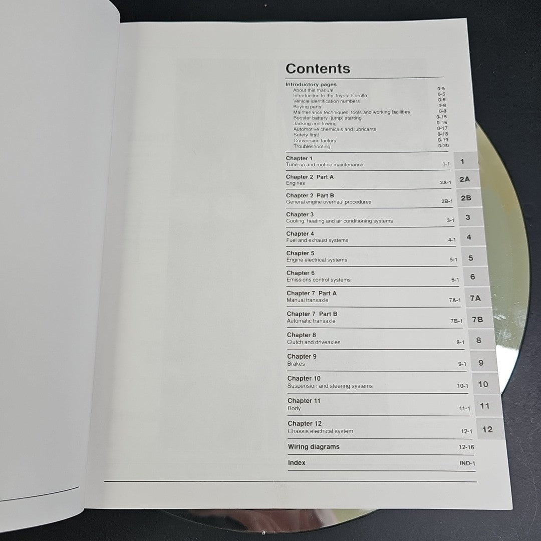 Haynes Toyota Corolla 1984-1991 Repair Manual Front-wheel Drive Models- 1025