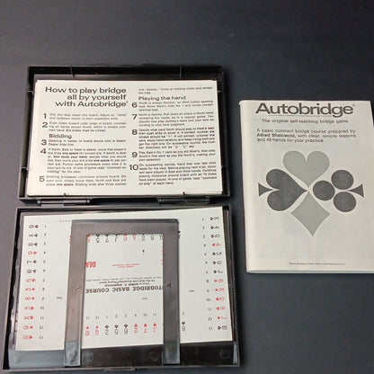 Vintage Autobridge Solo Bridge-Playing Game Handheld Parker Brothers EUC USA