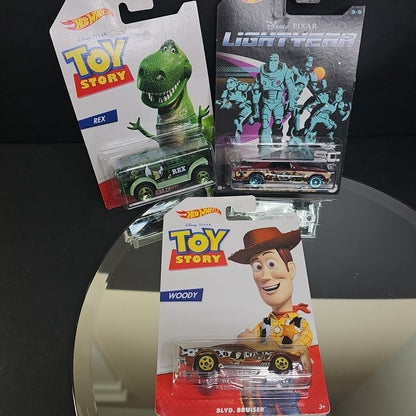 Toy Story Diecast Car Set of 3 Rex Woody Lightyear Chevelle SS