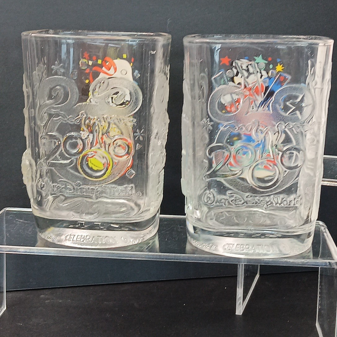 2 Disney Cups And 2 Disney Shot Glasses McDonalds France 2000 100 Years Florida
