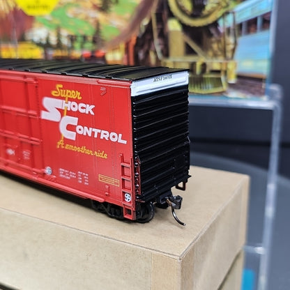 HO SCALE Hi-Cube Santa Fe ATSF 14021 Super Shock Control Freight Car W/ Box VTG
