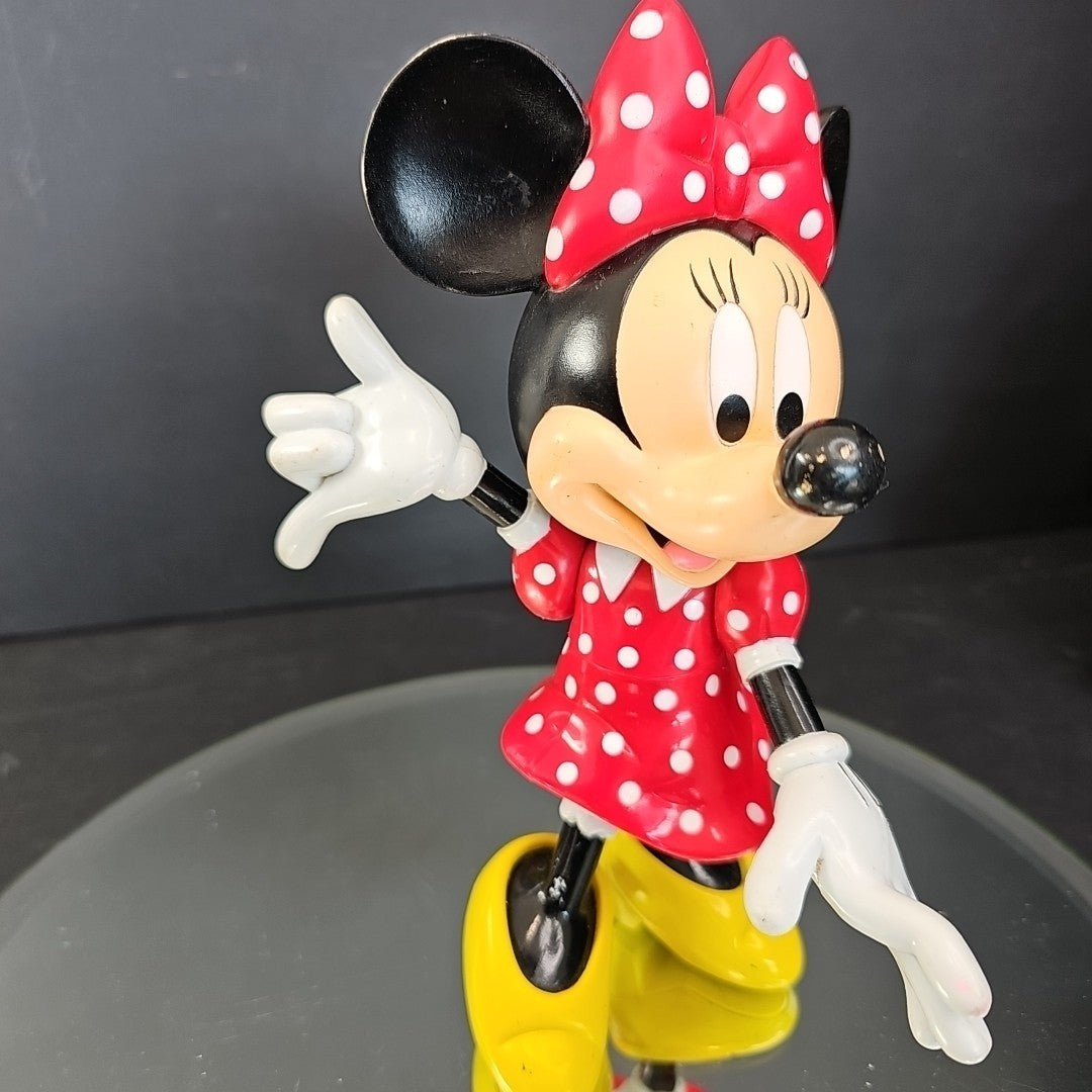 Vintage Minnie Mouse Articulated Figurine Walt Disney 8" Toy