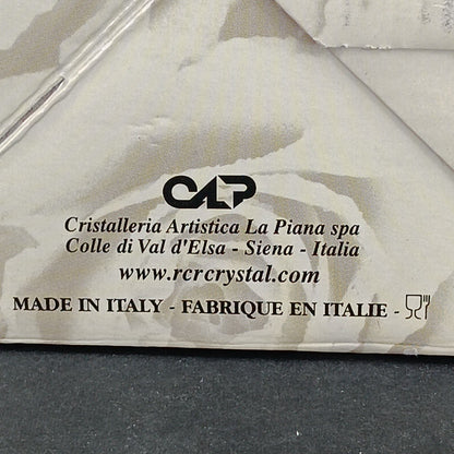 Vintage Royal Crystal Rock RCR 24% Lead Crystal Hexagonal Bowl Made In Italy