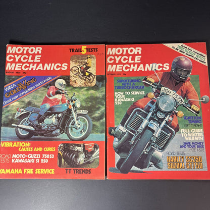 Vtg. 9x Motor Cycle Mechanic Magazines 1973 - 1976 Bikes Printed In England