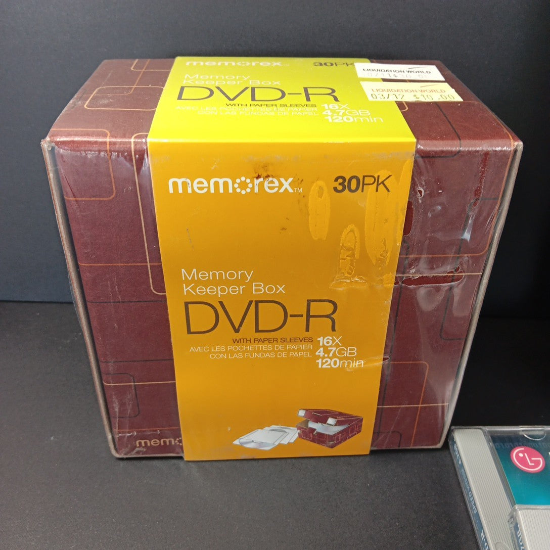 38 X New Dvd-R Blank Media Memorex (30pcs) And LG (8pcs) Taiwan Or Korea