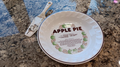 Festival Ironstone Apple Pie Korea & Georgian China 22K Gold Pie Server Canada
